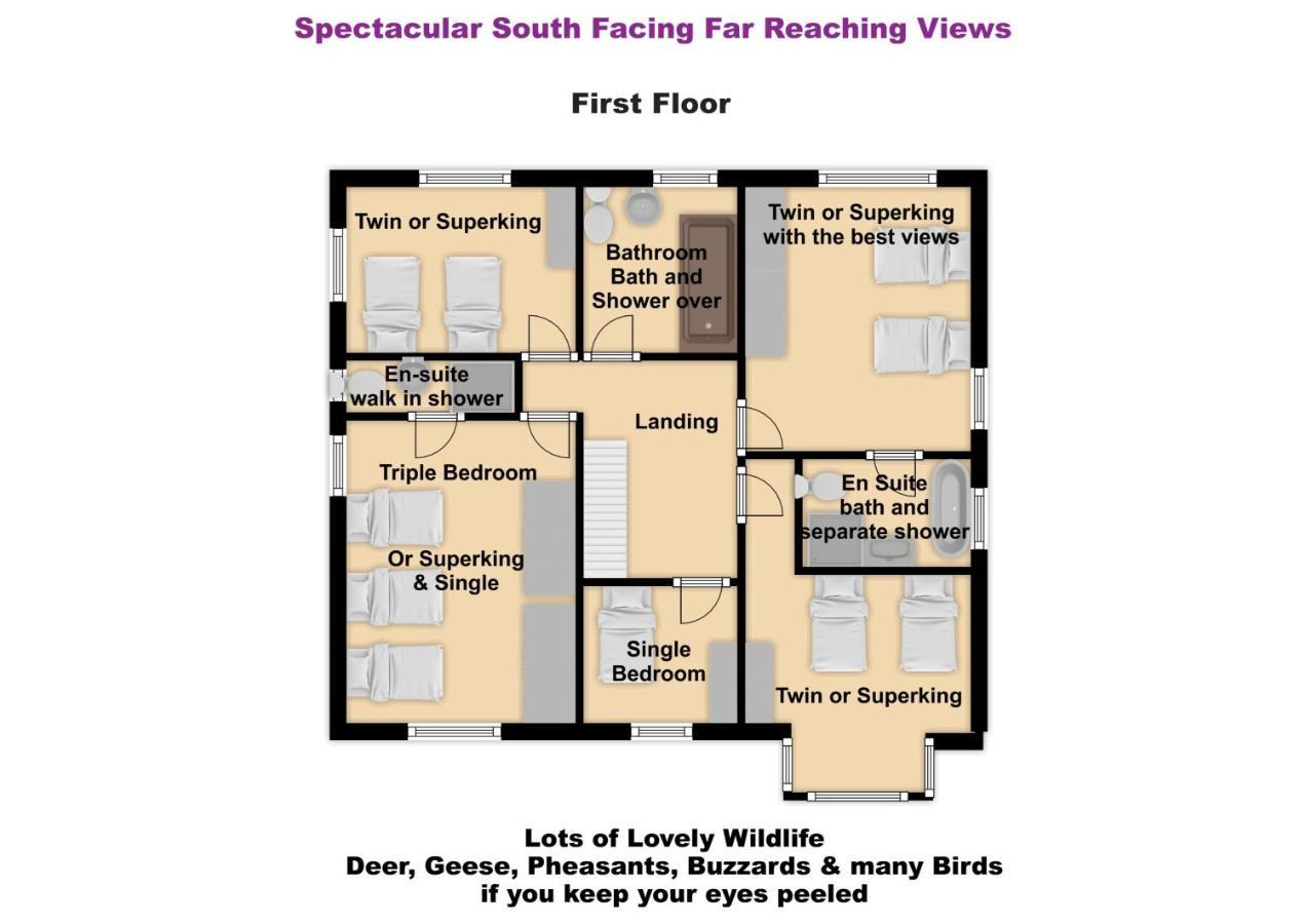 South View Country House Sleeps 12 - Hot Tub - Views Henley-in-Arden Extérieur photo